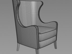 bergere armchair 3D मॉडल