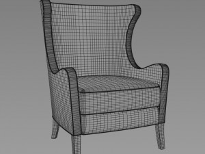 bergere armchair 3D मॉडल