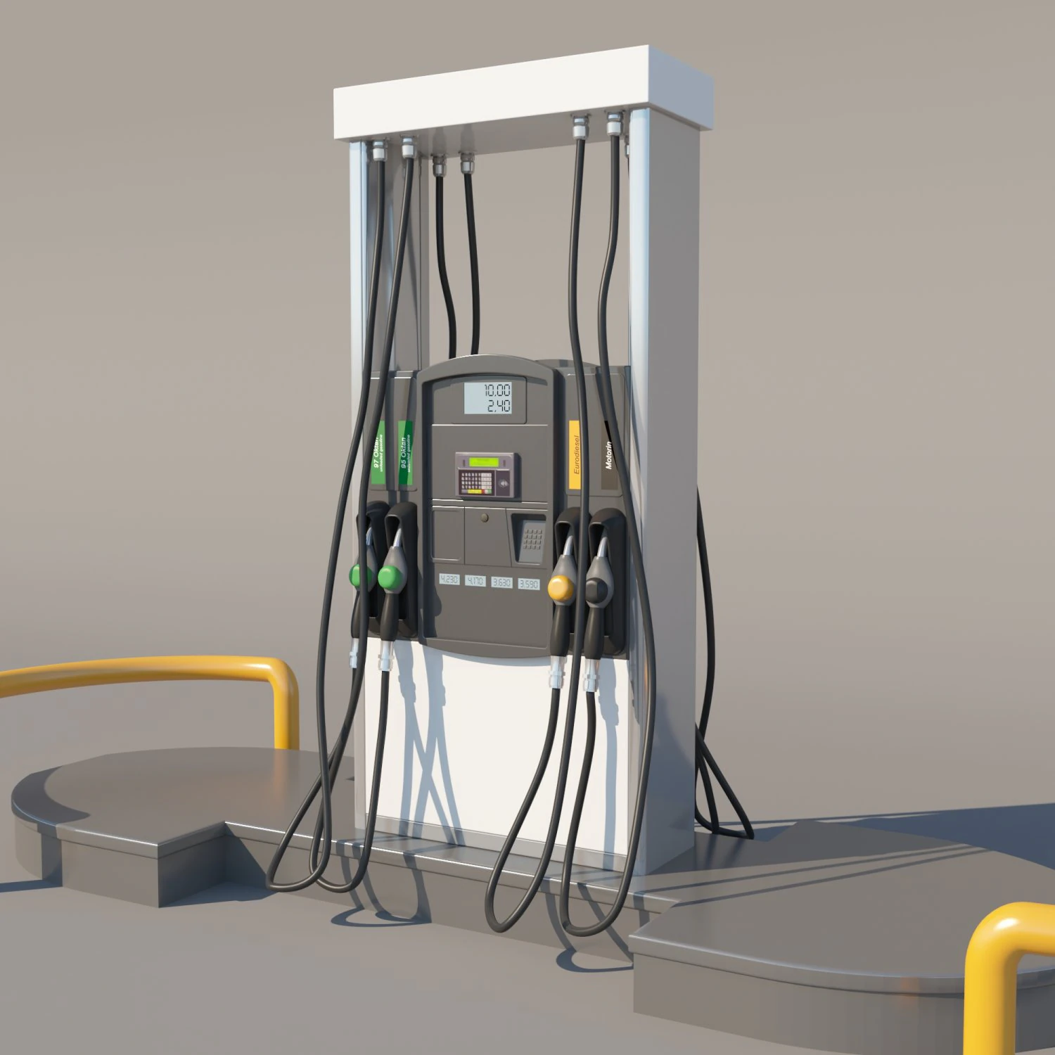 fuel dispenser 3D Model .c4d .max .obj .3ds .fbx .stl .blend 
