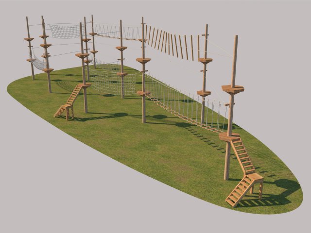 rope park 3D मॉडल .c4d .max .obj .3ds .fbx .stl .blend 