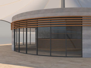 cafe with membran 3D Model