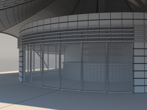 cafe with membran 3D Model