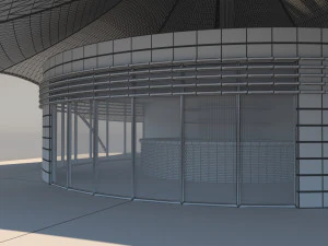 cafe with membran 3D Model
