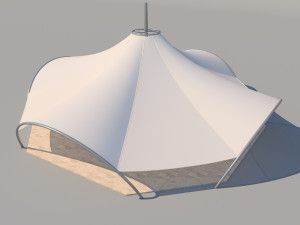 cafe with membran 3D Model