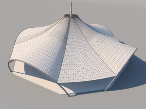 cafe with membran 3D Model