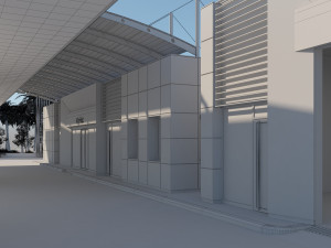 gas station scene 3D मॉडल