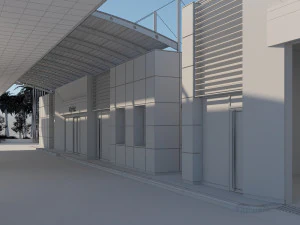 gas station scene 3D Model