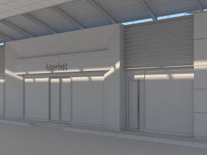 gas station scene 3D Model