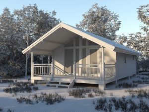 small wooden house for nature living Modèle 3D