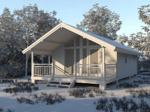 small wooden house for nature living 3D Model