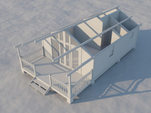 small wooden house for nature living Modèle 3D