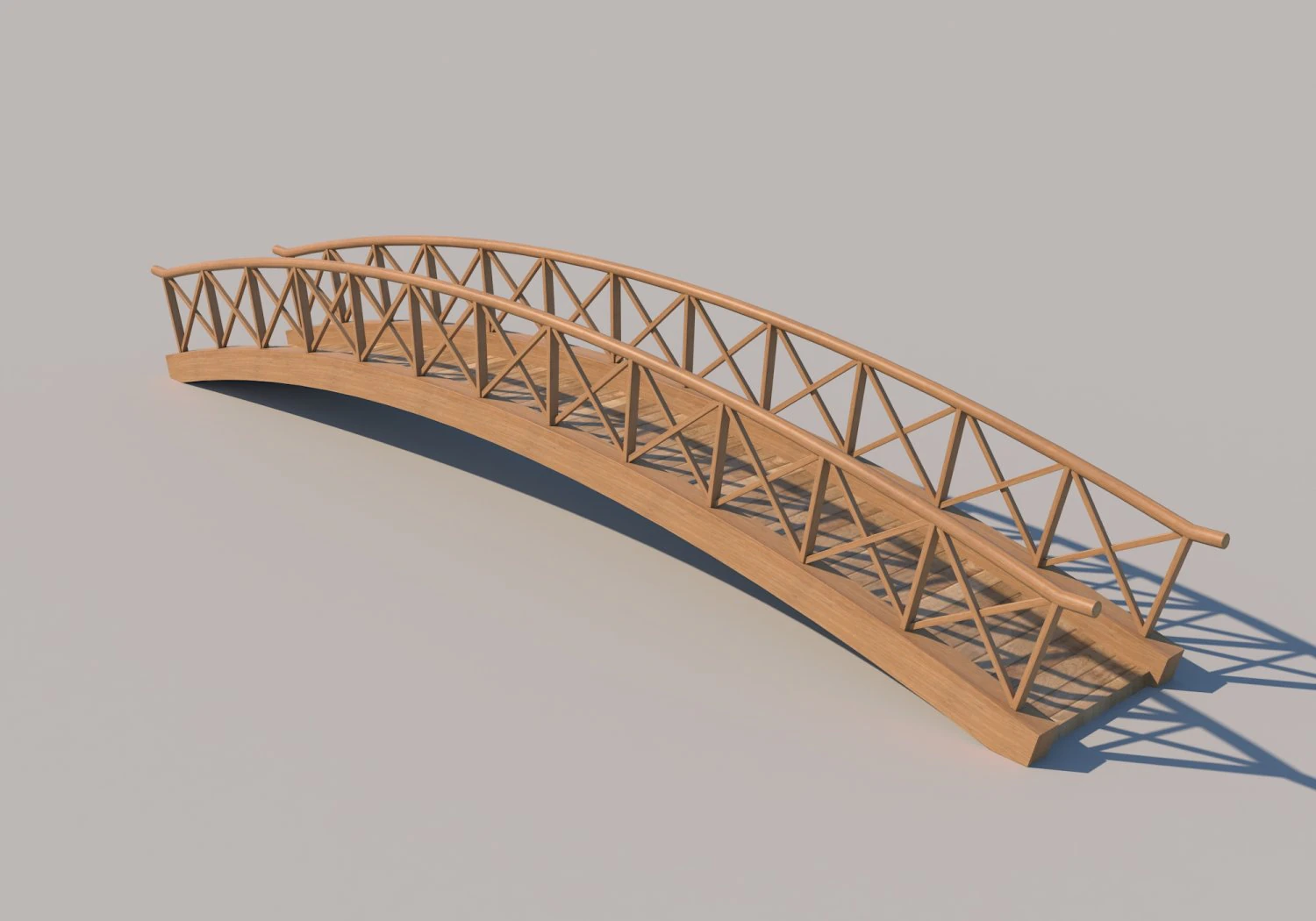 wooden bridge 3D Model .c4d .max .obj .3ds .fbx .stl .blend