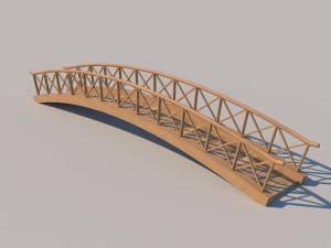 wooden bridge 3D मॉडल