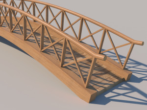 wooden bridge 3D Model