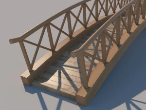 wooden bridge 3D Model