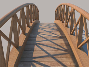 wooden bridge 3D Model