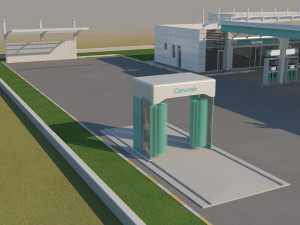 gas station in desert Modelo 3D
