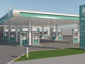 gas station in desert 3D मॉडल
