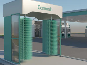 gas station in desert 3D Model