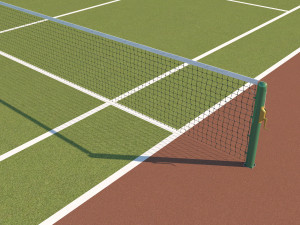 detailed tennis court 3D-Modell