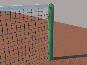 detailed tennis court 3D Model