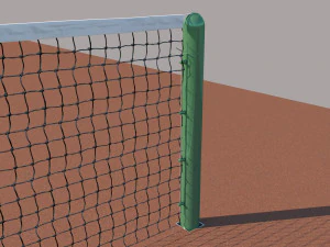 detailed tennis court 3D Model