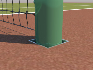 detailed tennis court 3D Model