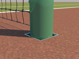 detailed tennis court 3D Model