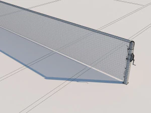 detailed tennis court 3D Model