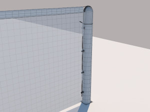 detailed tennis court 3D Model