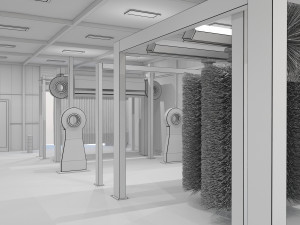 tunnel car wash Modello 3D