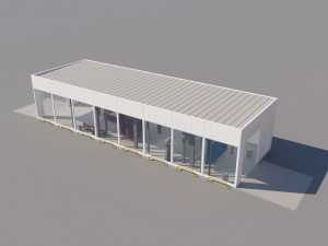 tunnel car wash Modello 3D