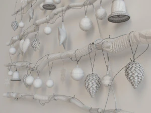 christmas wall tree decor 3D Model