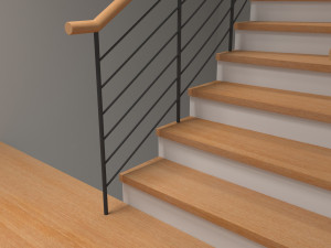 u stair for small areas 3D-Modell