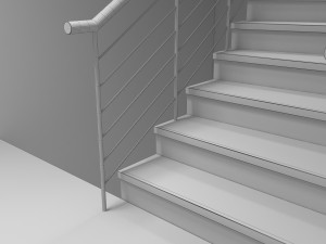 u stair for small areas 3D-Modell