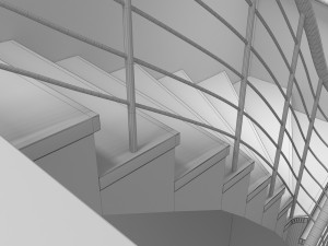 u stair for small areas 3D-Modell