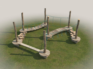 kid rope course 3Dモデル