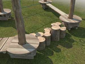 kid rope course 3Dモデル