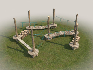 kid rope course 3Dモデル