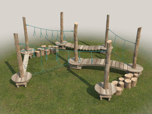 kid rope course 3Dモデル