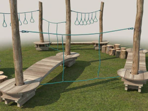kid rope course 3D Model