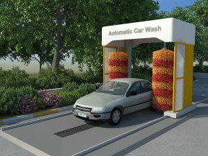 gas station scene day and night 3D Model