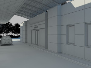 gas station scene day and night 3D Model