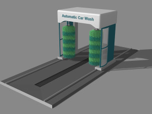 the simple automatic car wash machine 3D Model