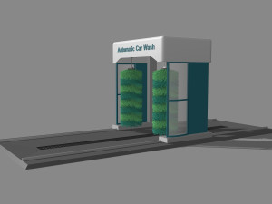 the simple automatic car wash machine 3D Model