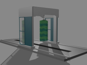 the simple automatic car wash machine 3D Model