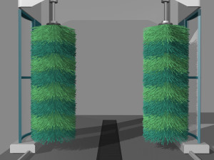 the simple automatic car wash machine 3D Model