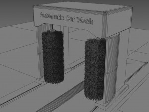 the simple automatic car wash machine 3D Model