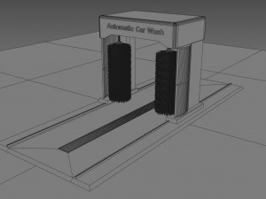 the simple automatic car wash machine 3D Model