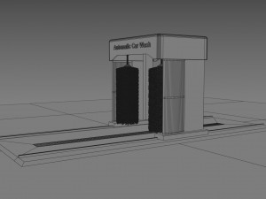 the simple automatic car wash machine 3D Model